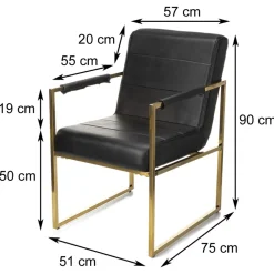 Fotel Kori Gold Black * HowHomely Best