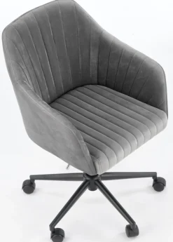 Fotel obrotowy Fresco Velvet popielaty * Halmar