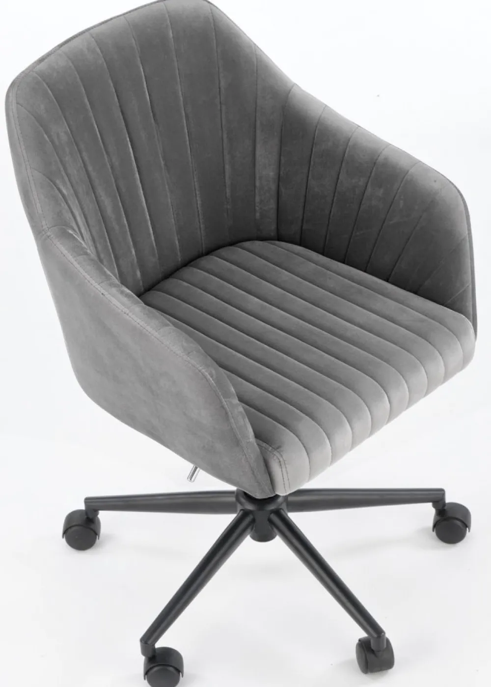 Fotel obrotowy Fresco Velvet popielaty * Halmar
