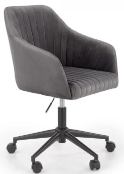 Fotel obrotowy Fresco Velvet popielaty * Halmar