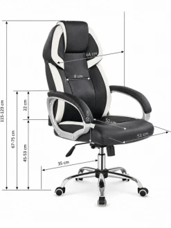 Fotel obrotowy z eco skóry Barton * Halmar