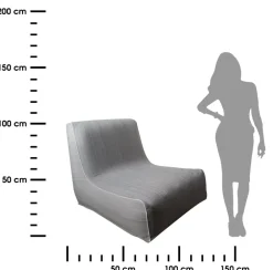 Fotel ogrodowy dmuchany 70x90x70 cm srebrny * EUROFIRANY B.B. Choczyńscy Sp.J. Sale