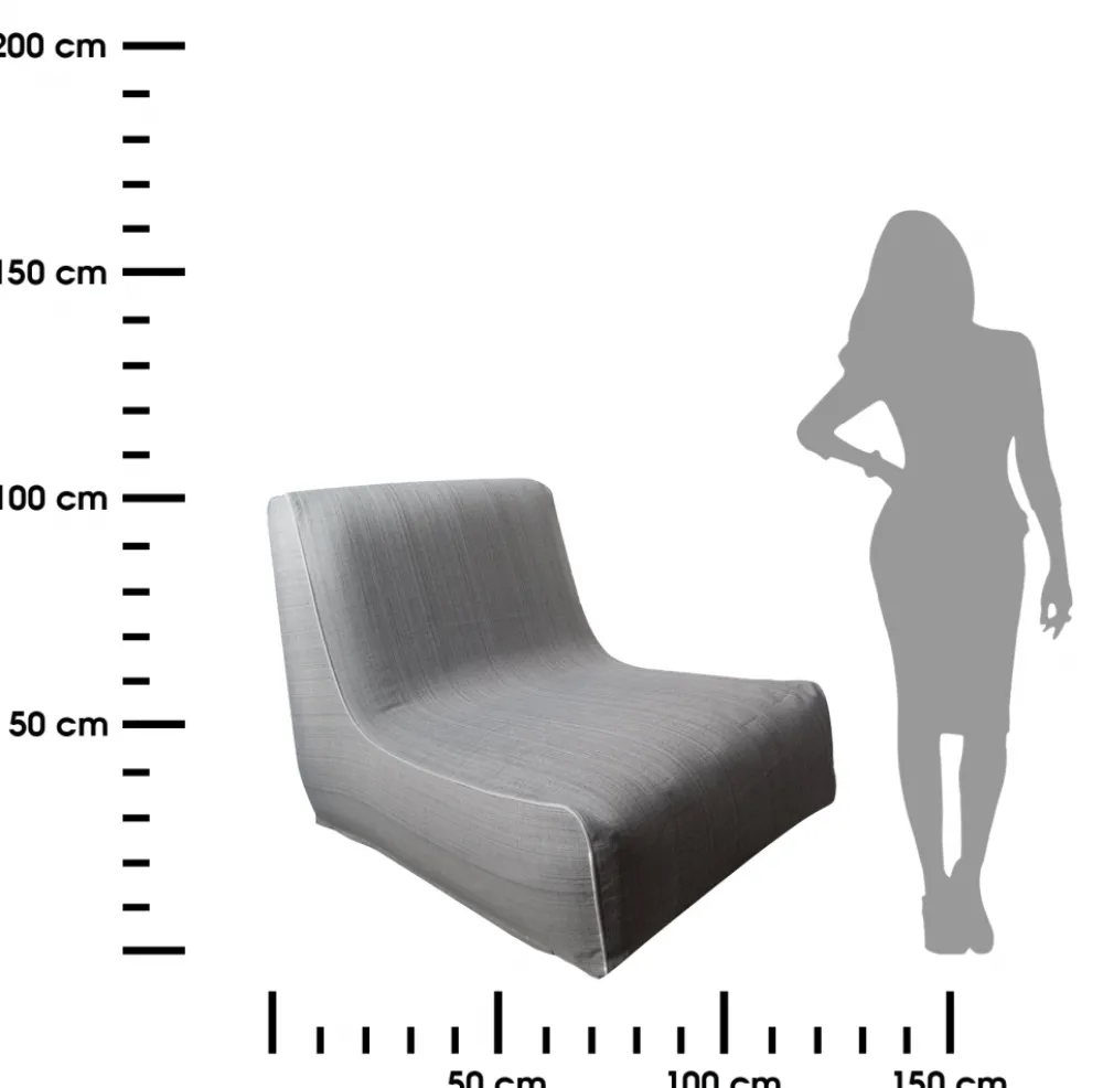 Fotel ogrodowy dmuchany 70x90x70 cm srebrny * EUROFIRANY B.B. Choczyńscy Sp.J. Sale