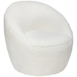 Fotel Romi biały boucle * Atmosphera Outlet