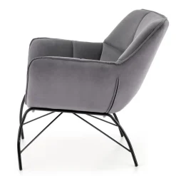 Fotel wypoczynkowy Belton Velvet popiel * Halmar New