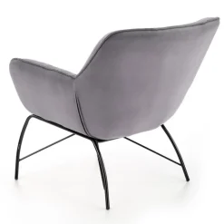 Fotel wypoczynkowy Belton Velvet popiel * Halmar New