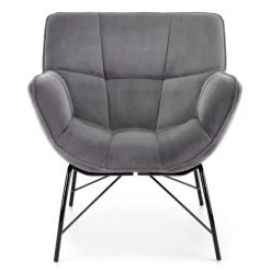 Fotel wypoczynkowy Belton Velvet popiel * Halmar New