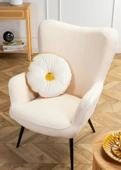 Fotel wypoczynkowy ROKER kremowy Teddy * HowHomely Discount