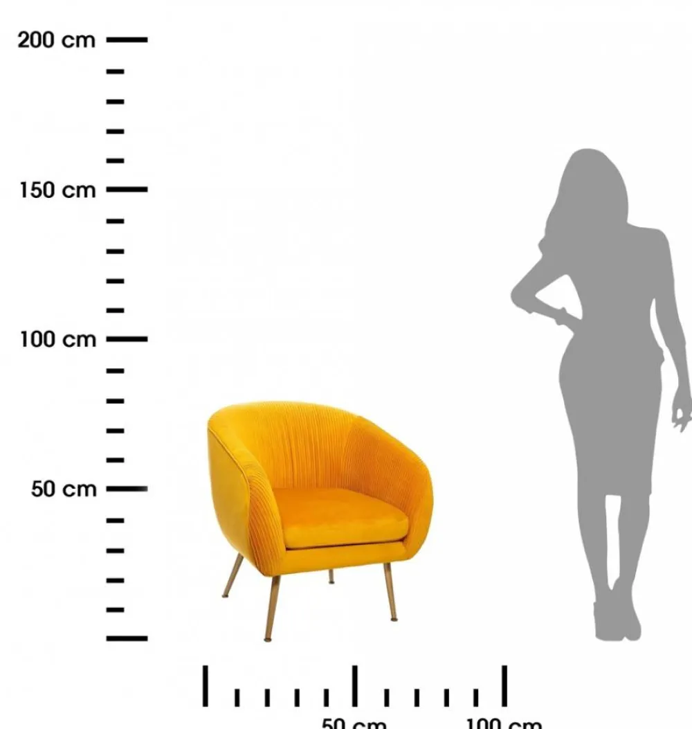 Fotel wypoczynkowy Solaro Velvet Mustard * Atmosphera