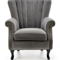 Fotel wypoczynkowy Titan Velvet popiel * Halmar Outlet