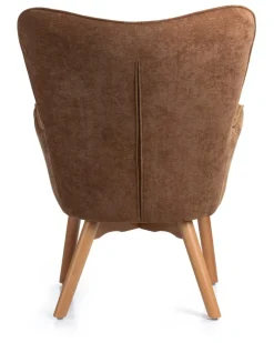 Fotel z podnóżkiem Grella Brown * HowHomely New
