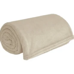 Gładki koc COSY 200x220 cm beżowy * Outlet