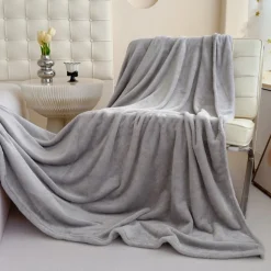 Gładki koc COSY 200x220 cm szary * Clearance