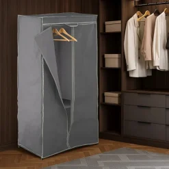 Garderoba szafa materiałowa przenośna szara 75 cm