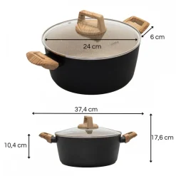 Garnek z pokrywką 24 cm Earth