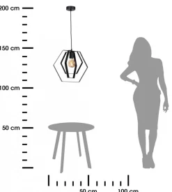 Geometryczna lampa wisząca Hexagon 40 cm