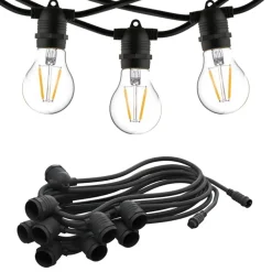Girlanda ogrodowa FESTOON LIGHTS 6m czarna 10xE27 * Nowodvorski New