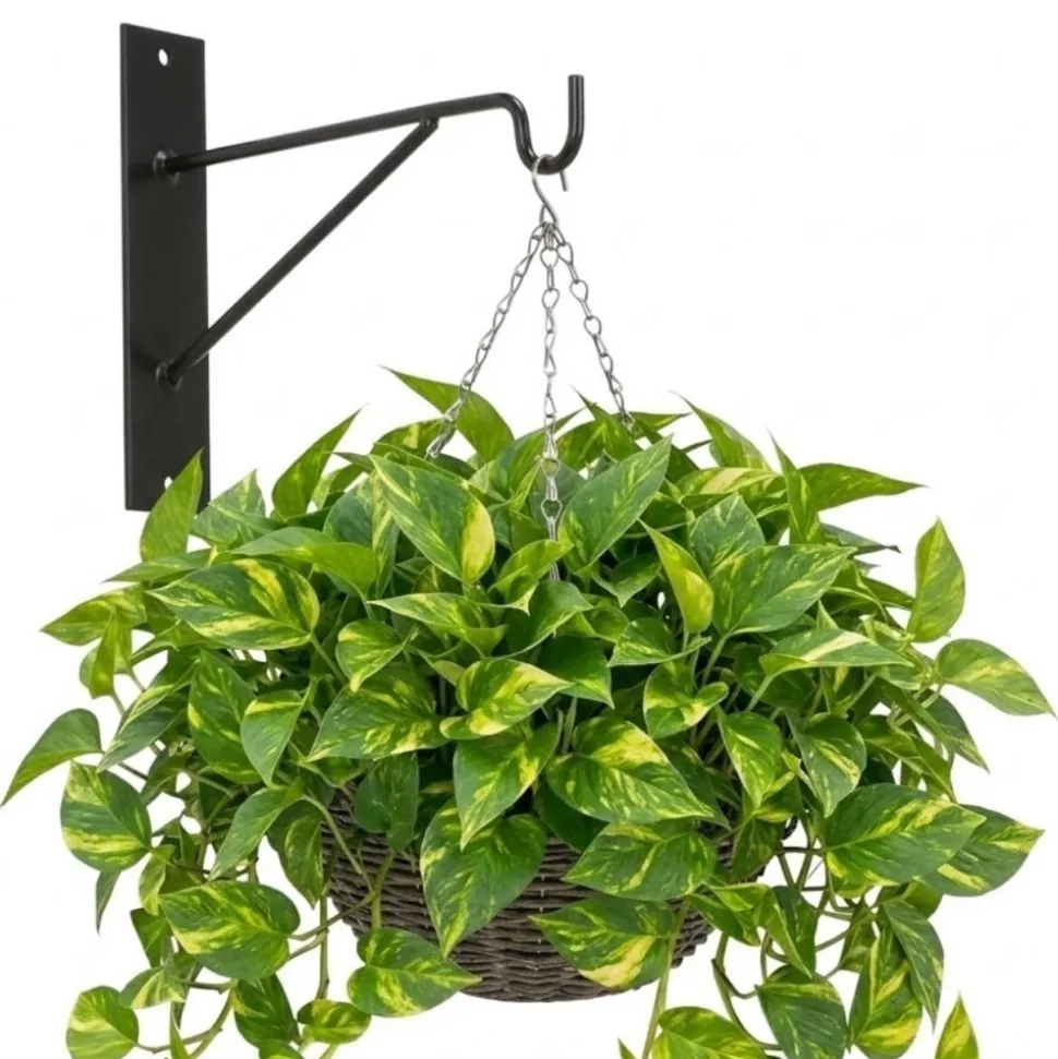 Hak do donic wiszących i lampionów czarny 21 cm