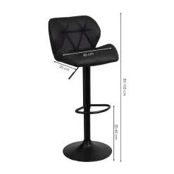 Hoker czarny skórzano-metalowy 105 cm