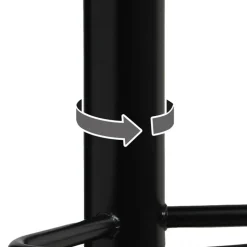 Hoker czarny skórzano-metalowy 105 cm