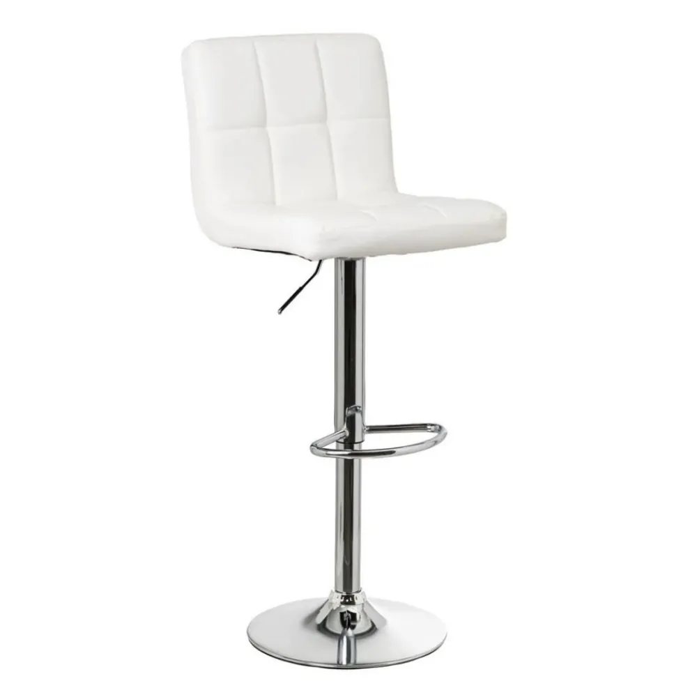 Hoker biały skórzano-metalowy 113 cm * HowHomely Discount