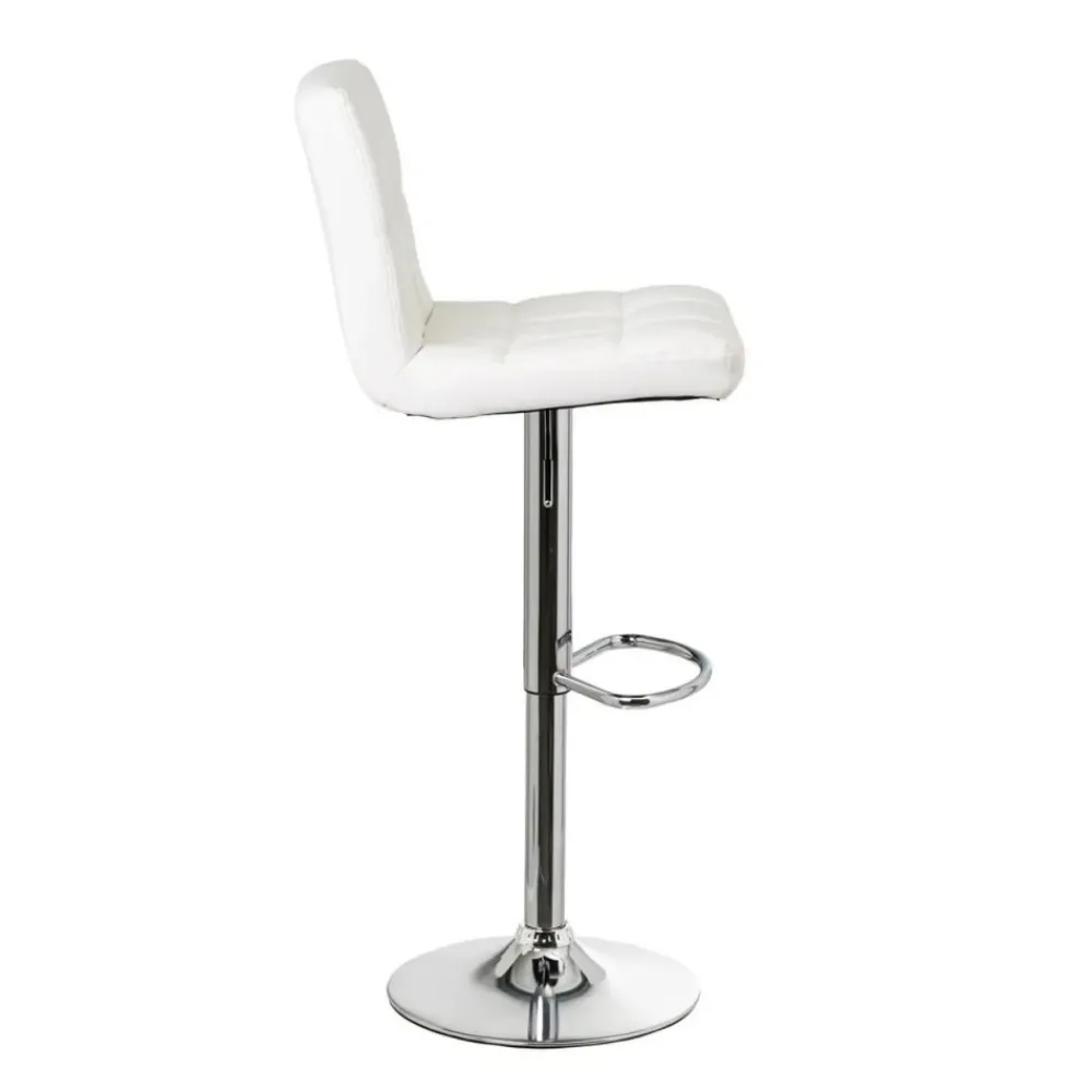 Hoker biały skórzano-metalowy 113 cm * HowHomely Discount