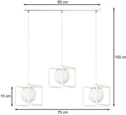 Industrialna lampa SPAZIO 3 WHITE * EMIBIG Online