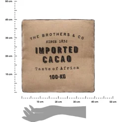 Jutowa poduszka do siedzenia Cacao