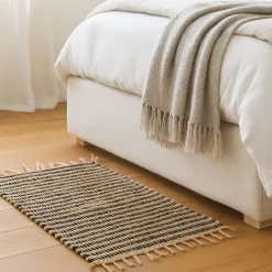 Jutowy dywanik 60x90 cm z frędzlami w pasy * GIFTDECOR Hot