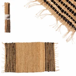 Jutowy dywanik 60x90 cm z frędzlami beżowy * GIFTDECOR Hot