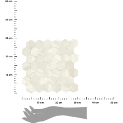 Kafelek samoprzylepny trawertyn mini plaster miodu 31,2x31,5 cm