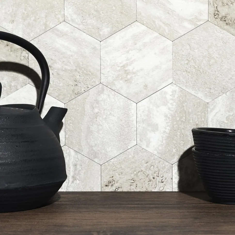 Kafelek samoprzylepny trawertyn plaster miodu 33x27,5 cm