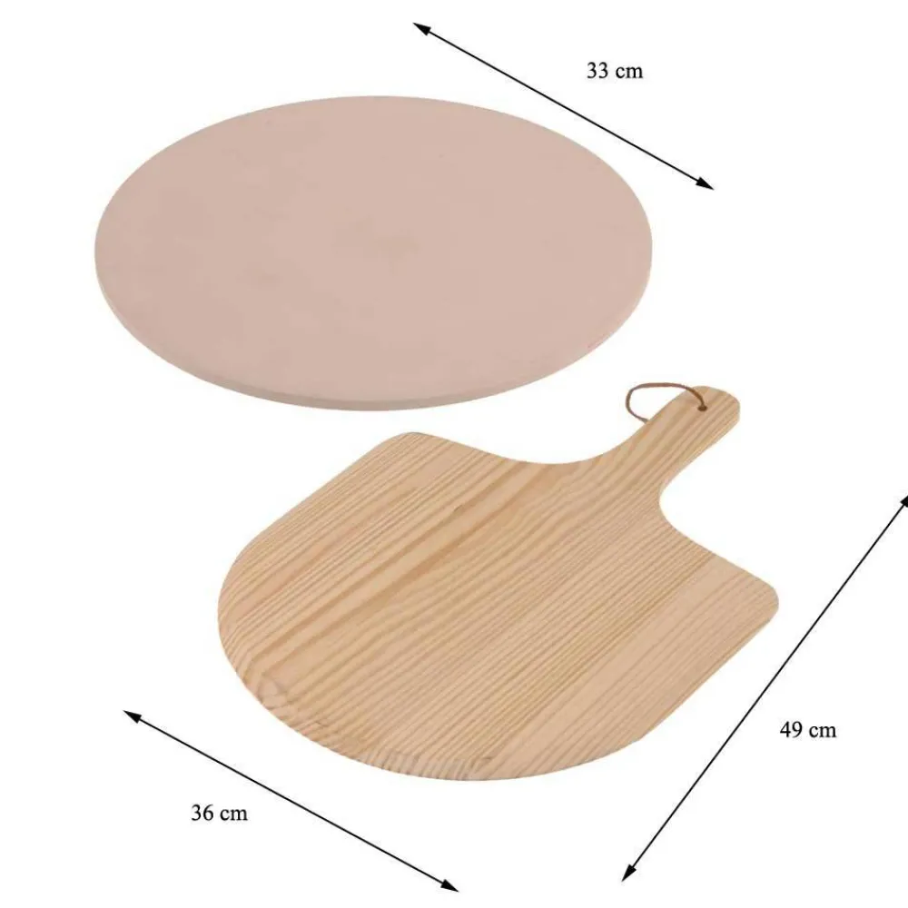 Kamień do pieczenia pizzy z łopatką * Excellent Houseware Best