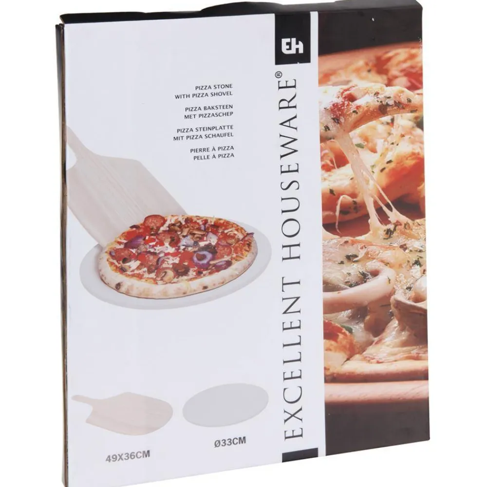 Kamień do pieczenia pizzy z łopatką * Excellent Houseware Best