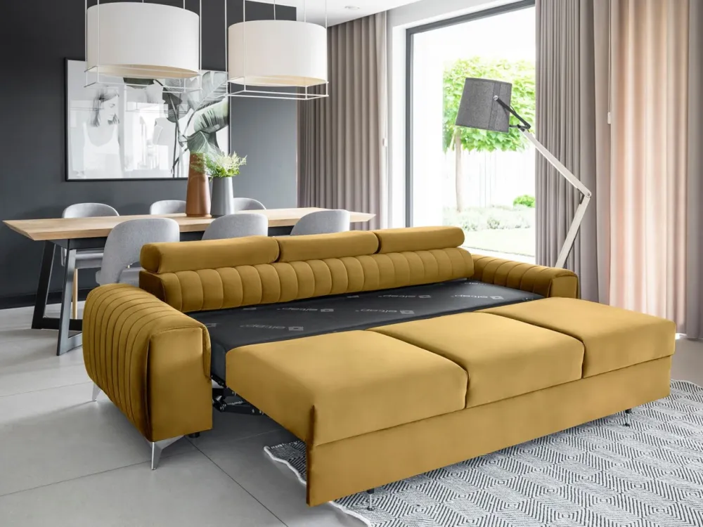 Kanapa z funkcją spania Laurence Nube 45 żółta * Eltap Discount