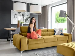 Kanapa z funkcją spania Laurence Nube 45 żółta * Eltap Discount