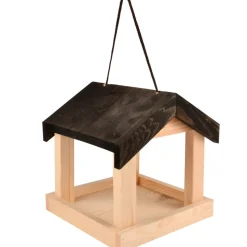 Karmnik dla ptaków drewniany na sznurku h23cm
