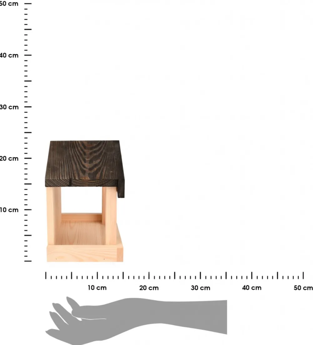 Karmnik dla ptaków drewniany ścienny h23cm * Esschert Design Hot