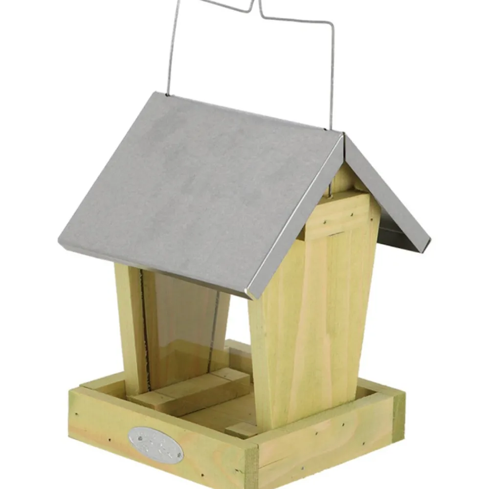 Karmnik dla ptaków wiszący z cynkowym daszkiem 16x22 cm * Esschert Design Sale
