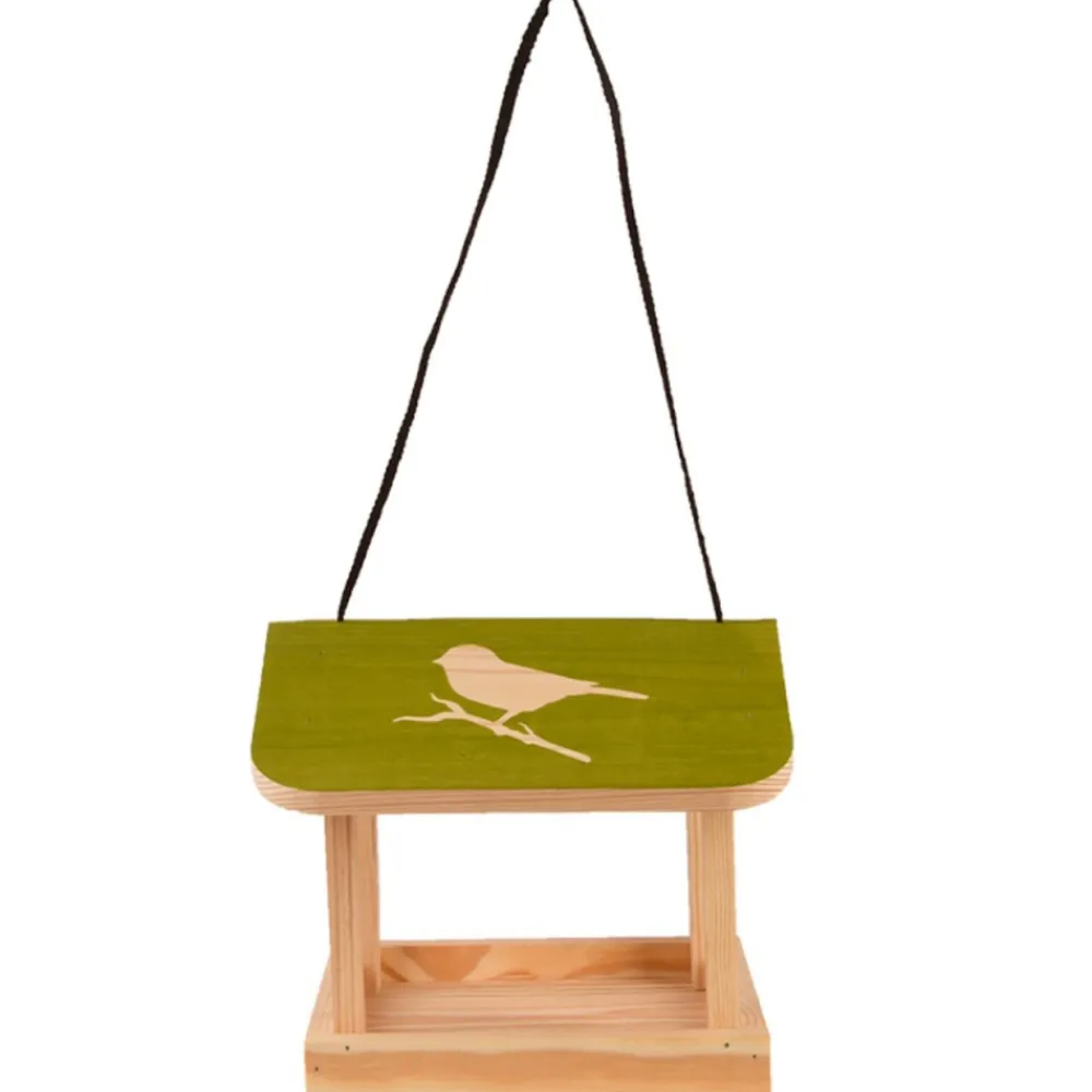 Karmnik dla ptaków wiszący z zielonym daszkiem * Esschert Design Online