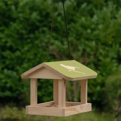 Karmnik dla ptaków wiszący z zielonym daszkiem * Esschert Design Online