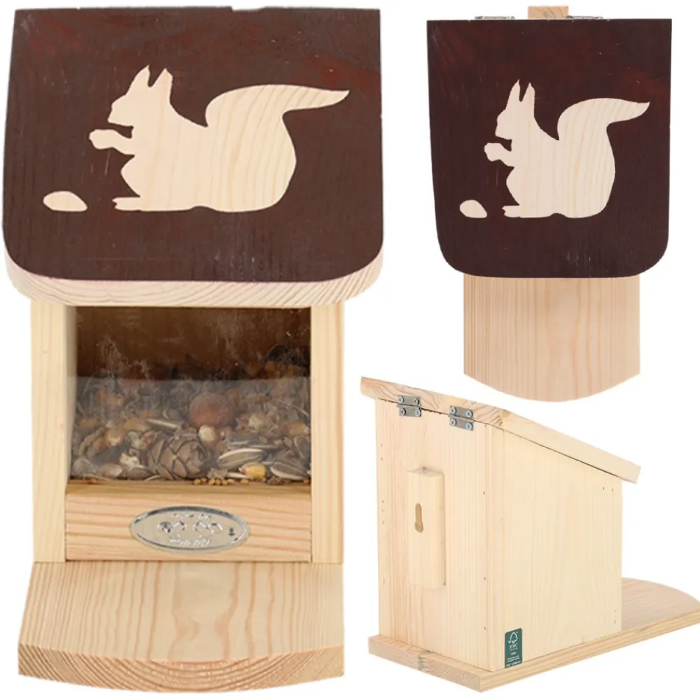 Karmnik dla wiewiórek z okienkiem h20 cm * Esschert Design Outlet