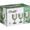 Kieliszek do wina 260 ml prążkowany zielony * VIVALTO Discount