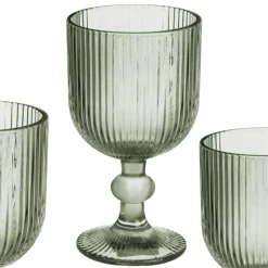 Kieliszek do wina 260 ml prążkowany zielony * VIVALTO Discount