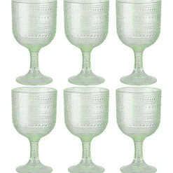 Kieliszki do wina 375 ml 6 szt. Dots Green * Estia Clearance