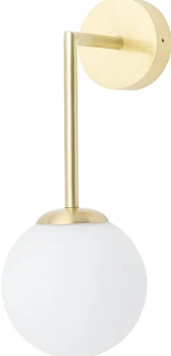 Kinkiet AGAVE Złoty Biały Szklany Klosz 1xG9