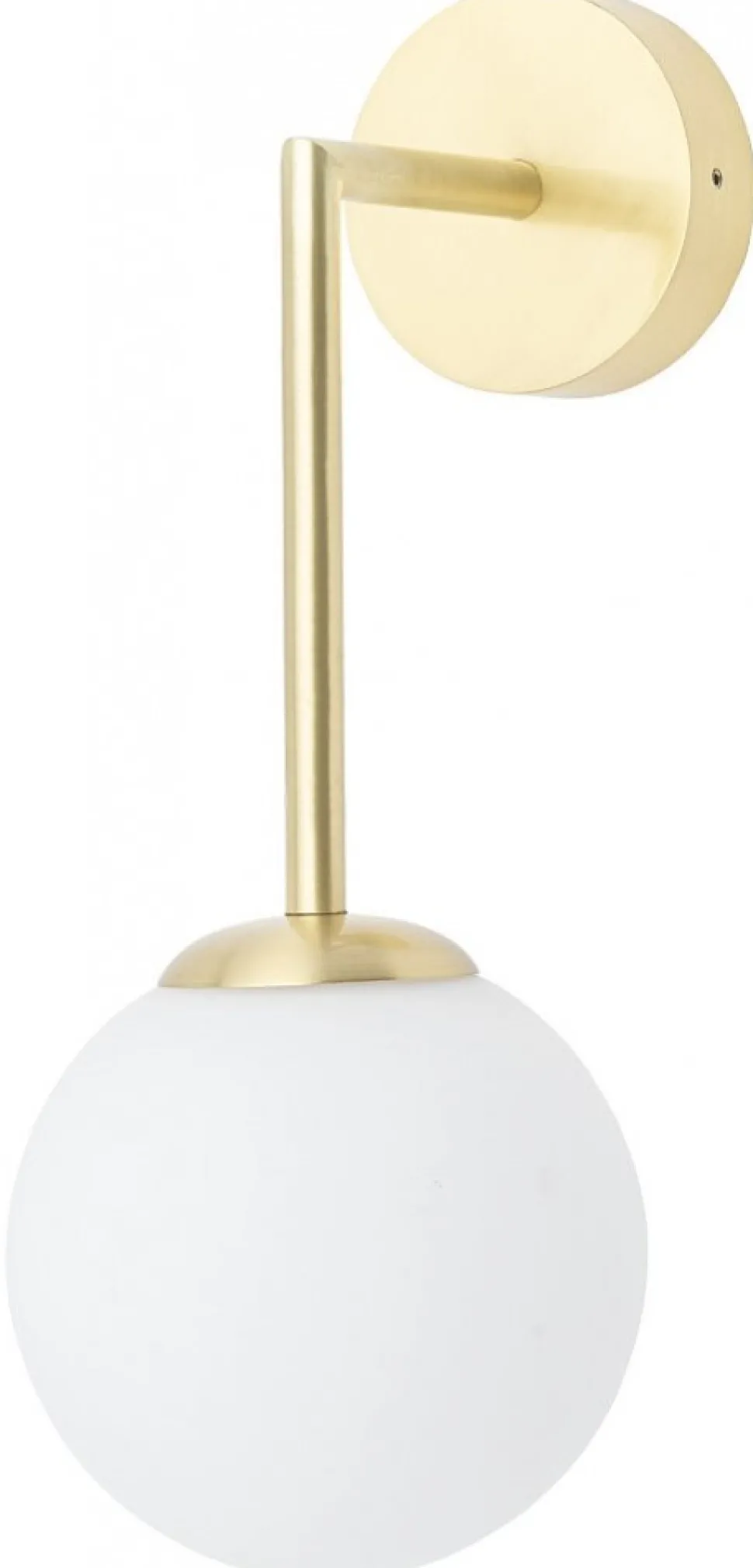 Kinkiet AGAVE Złoty Biały Szklany Klosz 1xG9