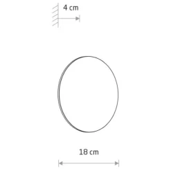 Kinkiet ARIA LED M czarny 9W 3000K