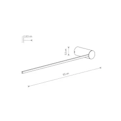 Kinkiet ARM Czarny 10W LED 3000K 65cm