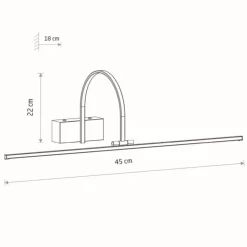Kinkiet ARTLINE LED czarny 4W